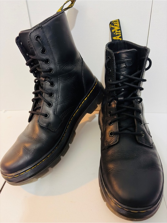 Dr.  Marten’s Black Smooth Leather Men’s Combat Boots Size 8 main image 4